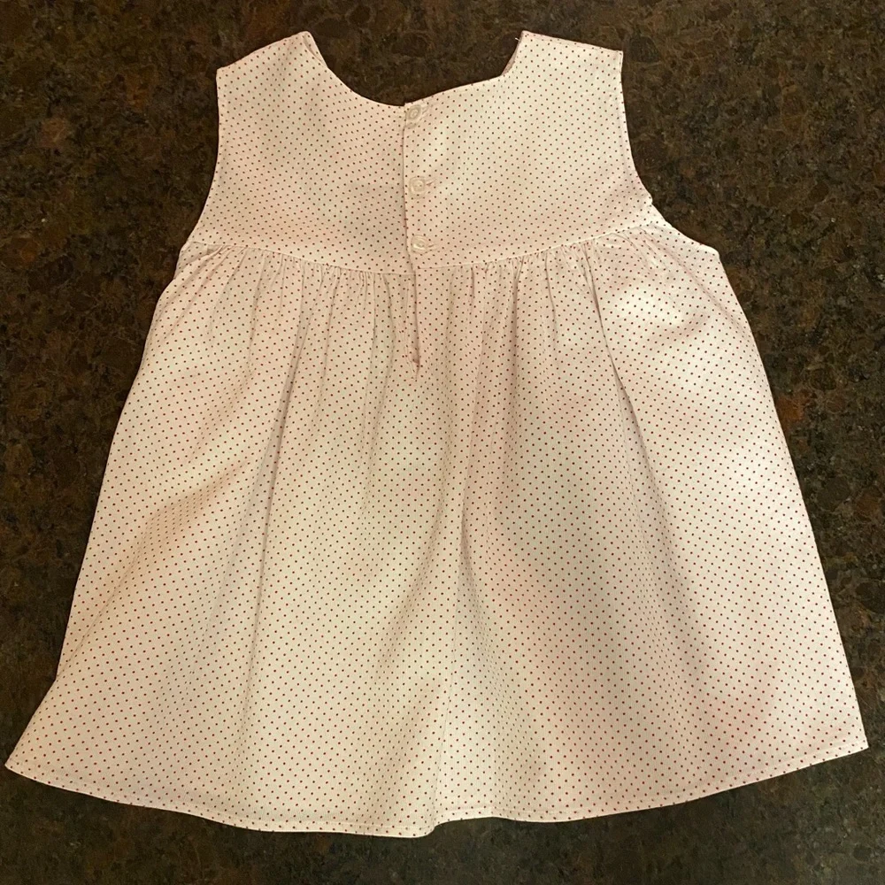 Girls White Dress With Red Polka Dots‎ Size 5 Toddler
